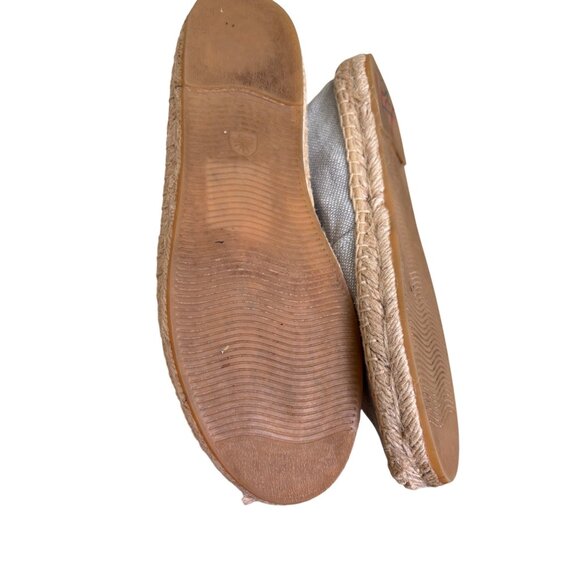 Soludos Womens Espadrille Flats Canvas Slip-On Shoes Light Gray Size 7 - Picture 10 of 12
